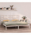 Bed Frame White Solid Wood 180x200 cm 6FT Super King