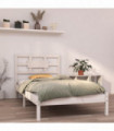 Bed Frame White Solid Wood 90x190 cm 3FT Single