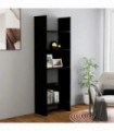 Book Cabinet Black 60x35x180 cm Engineered Wood