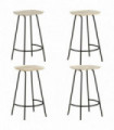 Bar Stools 4 pcs Solid Mango Wood