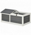 Tortoise House with Openable Top, Tray - Dark Grey - 86L x 54W x 43H cm