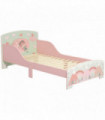 Toddler Bed Frame, Pink, MDF and multilayer board, 60H x 77L x 143Wcm, 3-6 Years