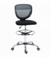 Draughtsman Chair Grey 59L x 59W x 126H cm Vinsetto Tall Office Lumbar Support