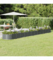 Garden Planter Powder-coated Steel 512x80x36 cm Grey