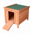 Wooden Rabbit Hutch Bunny Cage Fir wood Natural wood finish 51L x 42W x 43H cm