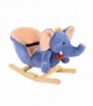 Rocking Horse Ride on Toy Elephant Blue Plush Safe Rocking Lightweight 18m+