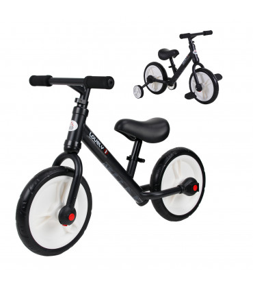 Kids Balance Training Bike Toy w/ Stabilizers For Child 2-5 Years Black