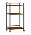 HOMCOM 3-Tier Printer Stand, Utility Cart, Rolling Trolley Adjustable Shelves