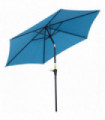 Aluminium Blue 2.7M Patio Umbrella Parasol Sun Shade Garden Outsunny