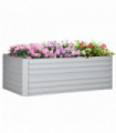 Raised Beds for Garden Galvanised Steel Light Grey 180 x 90cm Indoor Outdoor