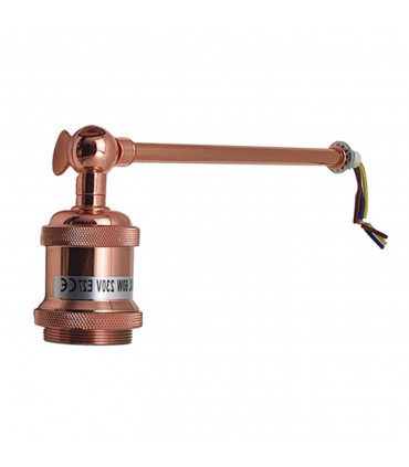 Wall Light Metal Rose Gold Long ArmWith Short Holder Vintage Metal Wall Lighting