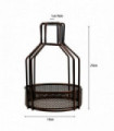 Wire Cage Bulb Guard Vintage Industrial Metal Wall Lamp Shade Protection 20cm