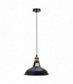 Pendant Lights Black Metal + PVC Vintage Industrial Ceiling Pendant Rustic Shade