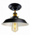 Ceiling Light Black Metal Bowl Lampshade Vintage Industrial Flush Mount