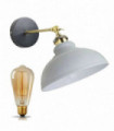 Metal White Vintage Wall Lamp Industrial Retro Loft Wall Light Shade