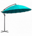 3(m) Cantilever Shanghai Parasol Crank Handle, Cross Base, Turquoise Outsunny