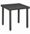 Steel Grey 51L x 51W x 51H cm Outdoor Side Table with Umbrella Hole for Patio