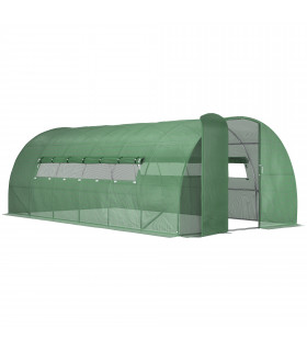 6 x 3M Reinforced Walk-in Polytunnel Garden Greenhouse Steel Frame