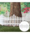Garden Edging White Wood Effect Plastic Panel Clips 60cm Height Border Fence