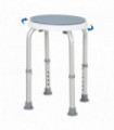 Shower Stool 360 Degree Swivel Seat Bath Adjustable Height Aluminium Blue