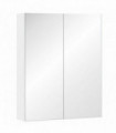 Mirror Cabinet White MDF 60x75cm Wall Mount Storage Organizer Adjustable