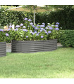 Garden Planter Powder-coated Steel 152x80x36 cm Grey