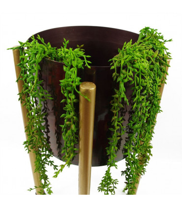 Artificial Hanging Climbing Fig Plant 58cm Green Ficus Pumila Bare Stem