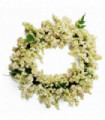 Leaf White 55cm Artificial Hanging White Berries Wreath 60cm Diameter