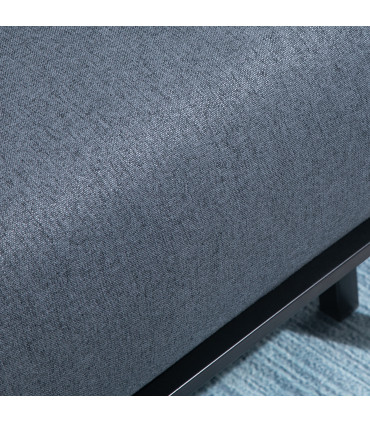 Faux Suede 5-Position Futon Single Sofa Bed Black