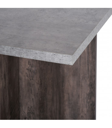 5Pcs Garden Wooden Dining Table Set Particle Removable Lid Board Chair Seat-Grey