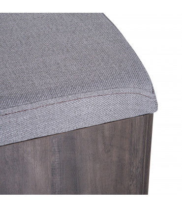 5Pcs Garden Wooden Dining Table Set Particle Removable Lid Board Chair Seat-Grey