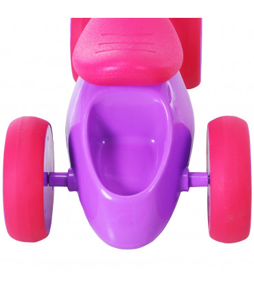 Baby Balance Bike Toddler Safe Training 4 Wheels Storage Bin Violet