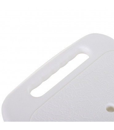 Shower Bath Stool Spa Chair Aluminium White 71-83.5H x 48W x 42Dcm