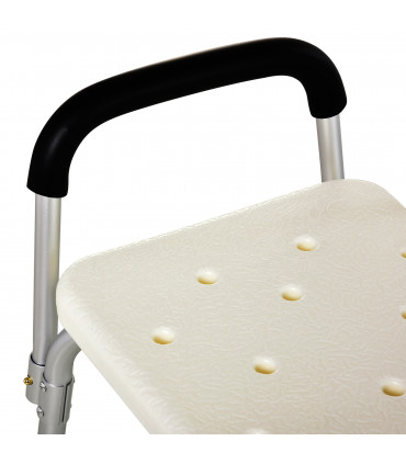 Light Weight Aluminum Shower Bench Portable Lift Chair Back & Armrest HOMCOM