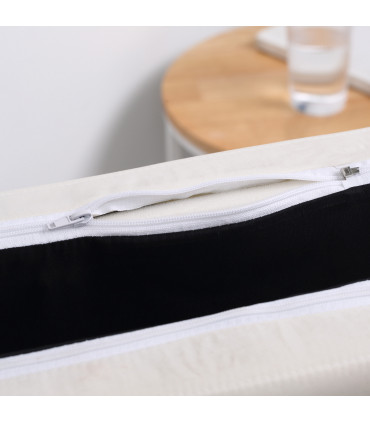 Folding Bed with Mattress & Wheels, Adjustable Backrest, Brown