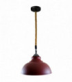 Ceiling lamp Vintage Industrial Curvy Metal Pendant E27 Edison Burgundy  cm