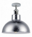 Semi flush Vintage Industrial Style Metal Chrome Ceiling Light - Metal Chrome