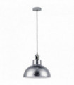 Ceiling Pendant Light Vintage Industrial Chrome Metal Shade Hanging Lamp