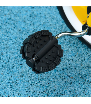 Kids Tricycle Yellow 10" front 8" rear EVA wheels Adjustable Seat Basket