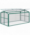 Outsunny Aluminium Cold Frame Greenhouse Planter with Openable Top 130x70x61cm