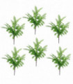 Artificial Plant Pack of 6 x 55cm Himilayan Maidenhair Fern Bush Light Green