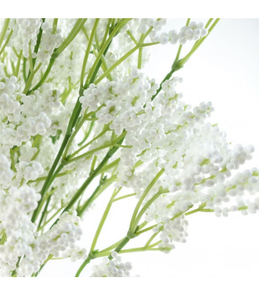 Artificial Gypsophilia Spray White 65cm Wired Shapable Stem for Arrangement