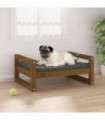 Dog Bed Honey Brown 65.5x50.5x28 cm Solid Pine Wood