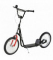 90-96cm Kids Kick Scooter Adjustable Handlebar Inflatable Wheels Black HOMCOM