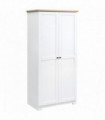 172cm Wooden Storage Cabinet Cupboard With 2 Doors 4 Shelves White