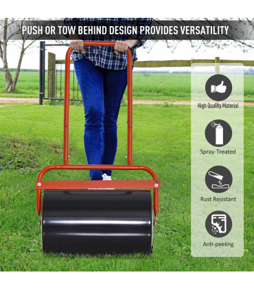 Combination Push/Tow Lawn Roller Filled w/ 38L Sand or Water Garden Outsunny