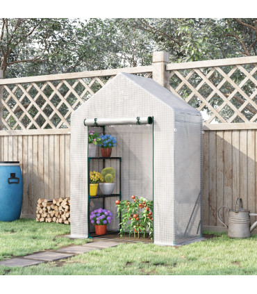 Greenhouse for Outdoor, Portable Gardening Plant Grow House w/ Shelf Outsunny