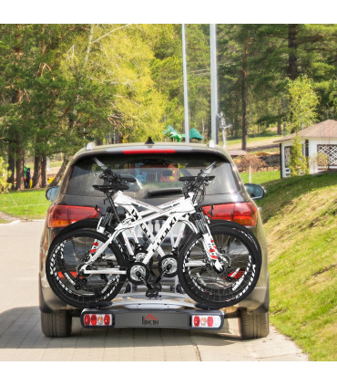 Bicycle Carrier Rear-mounted Bike Rack Rear Tow Bar Carrier Outdoor HOMCOM