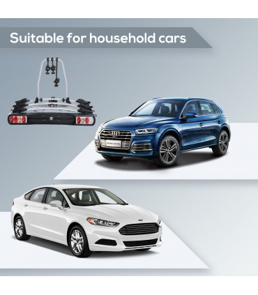 Bicycle Carrier Rear-mounted Bike Rack Rear Tow Bar Carrier Outdoor HOMCOM