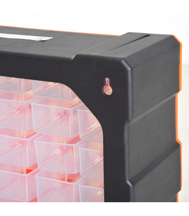 60 Drawers Parts Organiser Wall Mount Storage Cabinet Nuts Bolts Tools Clear